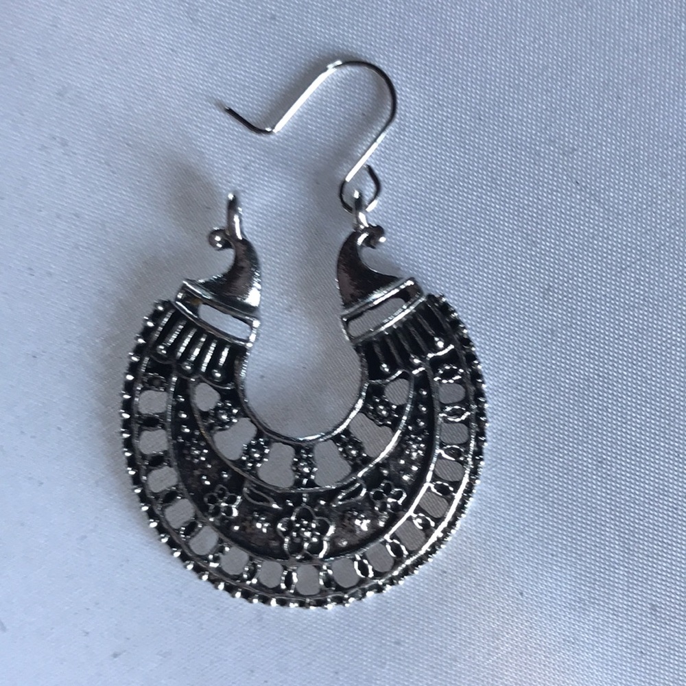 New! Bohemian Silver Drop Earrings - Picture 10 of 14